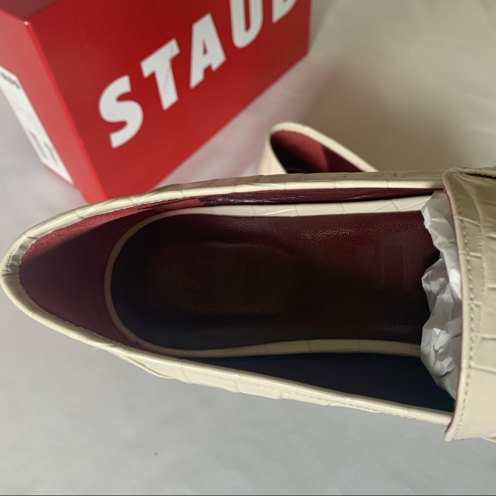 STAUD - Juju Flat - Cream Faux Croc - Sz 41.5 - Picture 7 of 8